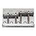 Musiclily 4 String Hardtail Bass Guitar Bridge for Fender Precision Jazz Bass PB JB Style Bass, Chrome