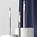 LUXURY BY LEVANI ULTRASONIC Electric Toothbrush, Oral Care Smart Sonic Whitening Rechargeable IPX7 Waterproof Fast Charging Electronic Toothbrush 32000 Strokes/Minutes,with Pressure Sensor.(Silver)