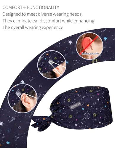 Image of Kousenpu Scrub Caps for Men, Adjustable Surgical Cap, Breathable Medical Hat for Doctors, Nurses & Healthcare Professionals