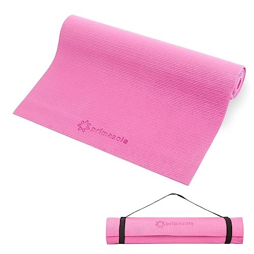 Image of Primasole Yoga Mat with Carry Strap for Yoga Pilates Fitness and Floor Workout at Home and Gym Non-slip 9 colors