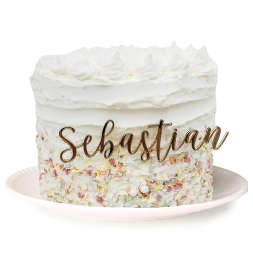 Cake Name Plaque | Wedding Place Card| FAST SHIPPING | CHOOSE THE FONT AND COLOR!! Birthday Cake Decoration | Acrylic | Laser Cut MADE IN THE USA