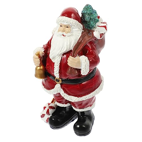 HEALEEP Figura De Papá Noel Resina Decoración De Fiesta Adorno Navideño De Navidad