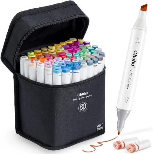 Buy Ohuhu Arkers For Adult Coloring Books No Bleeding 120 Colors...