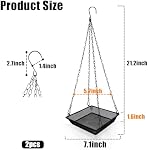 Bird Feeders Outdoor Hanging, Bird feeders with Hooks for Blue Jay, Seed Platform for Cummingbird Feeder, Black Metal Mesh Garden Bird Feters