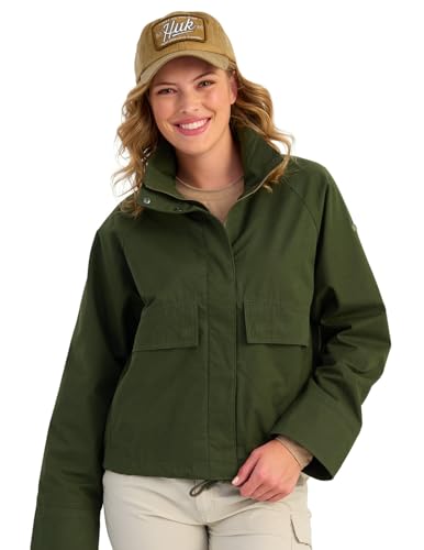 HUK Womens Boatyard Fishing Jacket - Waterproof, Windproof, and Stylish