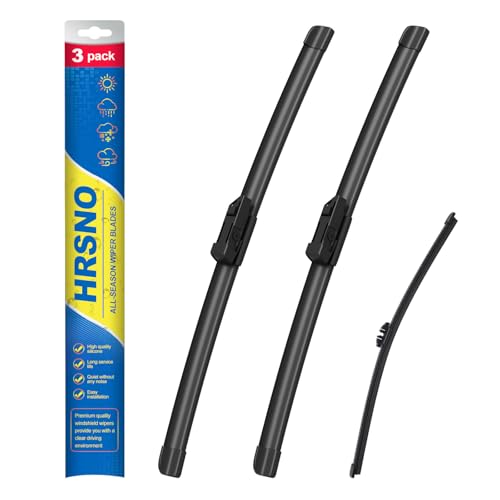 HRSNO 24"+20" Windshield Wipers With 15" Rear Wiper Blade Sets Automotive Replacement for BMW X5 2007-2013,Easy For Installation (Pack of 3)