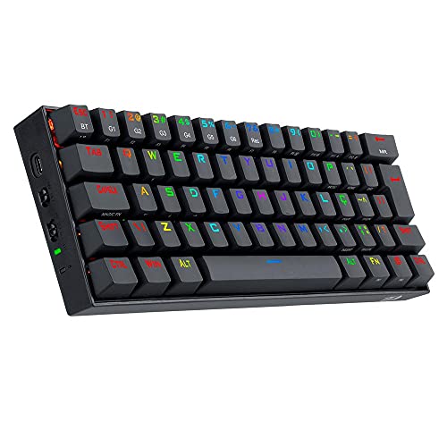 Teclado Mecânico 60% Redragon Draconic RGB Preto Switch Marrom K530RGB