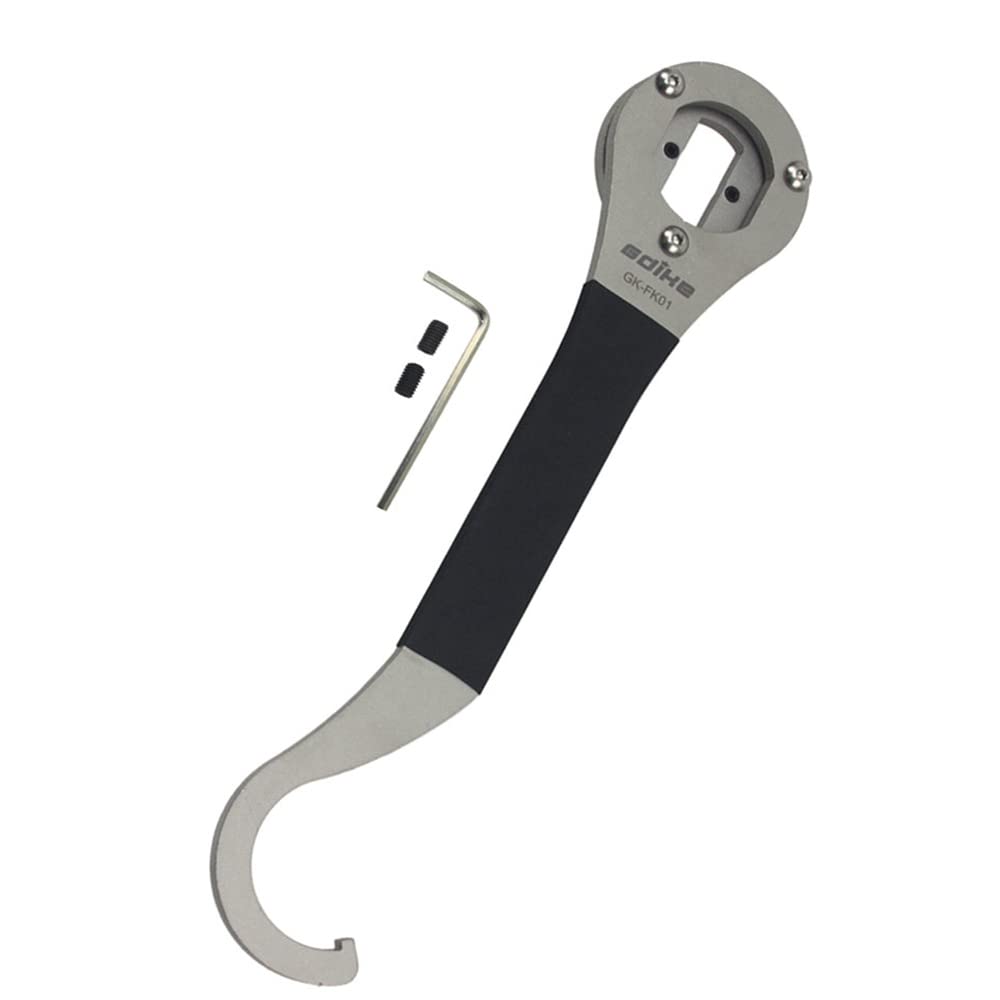 Llave inglesa de soporte inferior de bicicleta, herramienta de eliminación de anillos de bloqueo de bicicleta, herramienta de eliminación de auriculares, llave de reparación múltiple