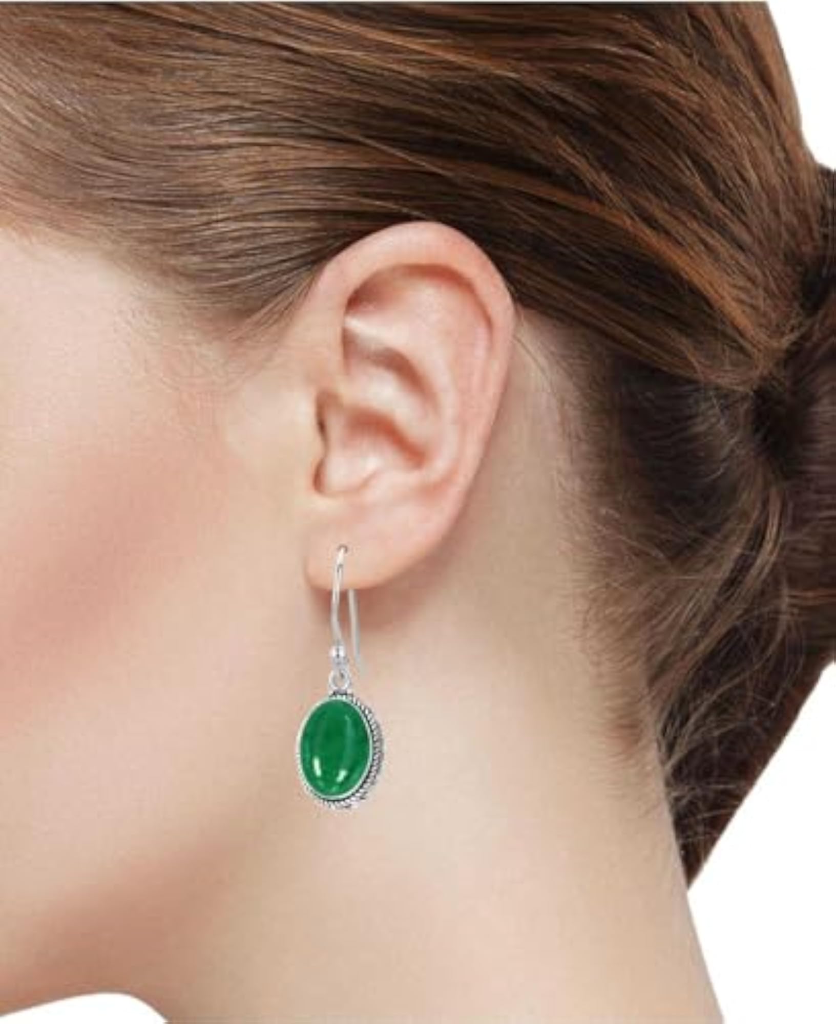 Women's Handmade Drop Dangle Earrings with Natural Gemstones, Boho Style