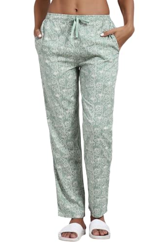 Image of Van Heusen Women's Printed Lounge Pants | Drawstrings & Side Pockets | Ultra Soft Fabric | Relaxed Fit | At home pyjamas | Everyday Comfort | Printed | Style 55306 | Available in Pack of 1 & 2
