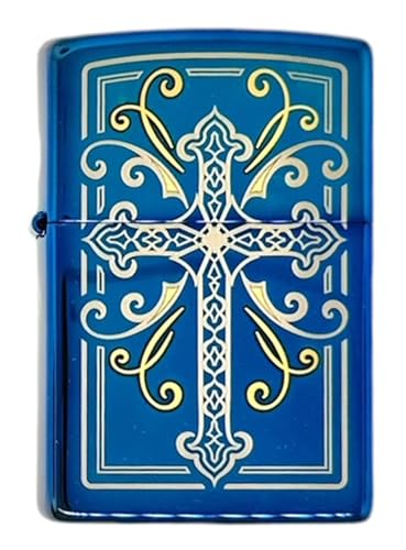 Encendedor Zippo elegante clásico con diseño cruzado miniatura 1