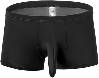 Mens Underwear Separated Pouch Ice Silk Boxer Briefs Elephant Nose Quick Dry Turnks