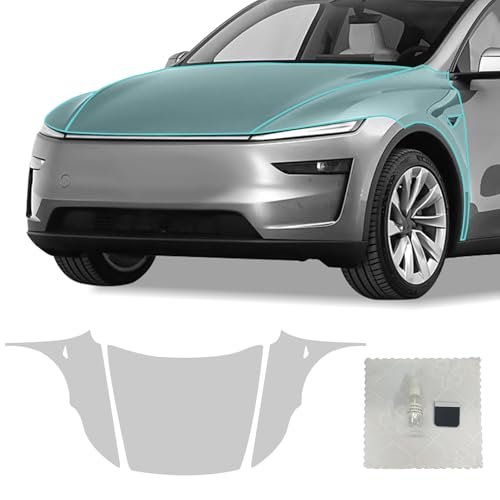Image of Precut Paint Protective Film 8.5 Mil TPU PPF for 2025 Tesla Model Y Juniper Clear Car HD Scratch Exterior Accessories (Hood + Fender)