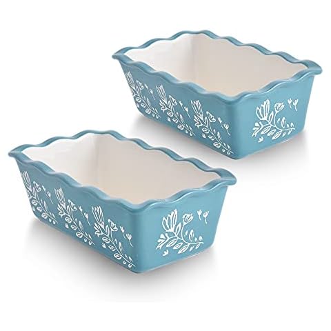 Wisenvoy Loaf Pan Bread Pan Ceramic loaf pans for baking Porcelain Baking Pans Nonstick Bread Pans for Baking Cover