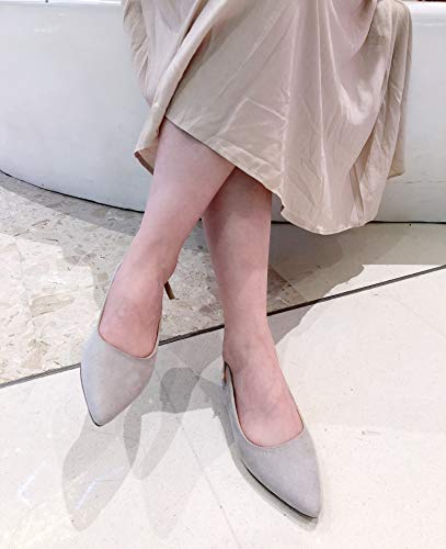 Feversole Pointed Toe Casual Slingback Flat Mules Women's Faux Suede Summer Slippers #TOP6