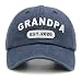 New Grandpa Gifts, Grandpa Est 2026 Baseball Cap, First Time Promoted to Grandpa Gifts for Men, Adjustable Washed Cotton Grandfather Hat, Navy