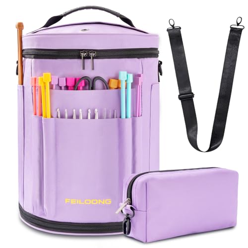 FEILOONG Expandable Crochet Bag Organizer with Case