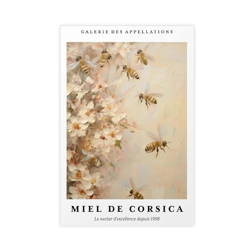 Toile florale impressionniste Honey Corse pour chambre élégante