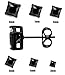 LOYALLOOK Unisex Stainless Steel Stud Earrings Set Posts Pierced Cubic Zirconia 6 Pairs 3-8mm Black