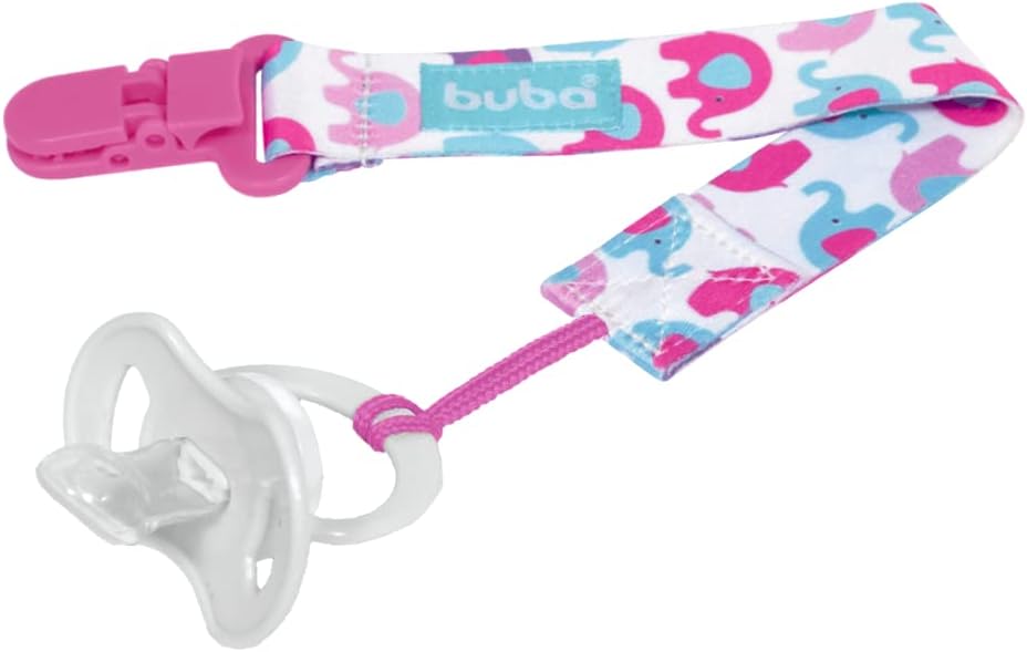 BUBA Prendedor de Chupeta Elefantinho, Multicolor, Tamanho único