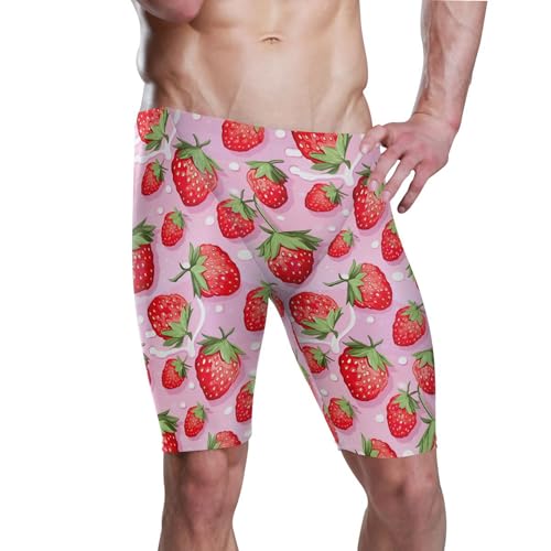 UMIRIKO Strawberry Fruit Mens Swim Jammers Swimsuit XL B0402867