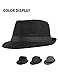 Imagen de FBBULES Elegante Sombrero de Jazz Sombrero Fieltro Panamá ala Ancha Hat Fedora Sombreros de Sombrerera Vestir Trilby Cap para Viaje Fiesta Boda Compras de Hombre Mujer