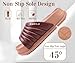 KuaiLu Womens Sandals with Arch Support Orthopedic Slippers Comfortable Lightweight Cushion Recovery Slides Summer Fashion Leather Casual Plantar Fasciitis Shoes Indoor Outdoor Size Brown 10