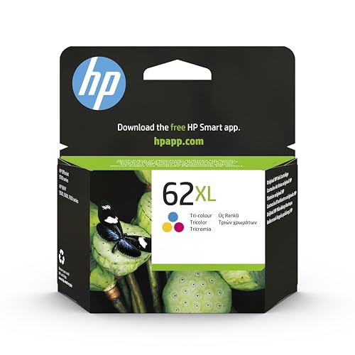 Image of HP 62XL High Yield Tri-Colour Original Ink Cartridge (C2P07AE) – Works with: HP ENVY 5540, 5542, 5544, 5545, 5546, 5548, 5642, 5644, OfficeJet 200 Mobile, 250 Mobile, 5740, 5742, 5744.