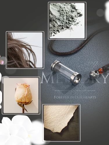 Jovivi Edelstahl Urne Kette Memorial Schmuck Asche Urne Anhänger Öffnen Kette Kapsel Pendant Halskette Gedank Asche Haare Blume Anhänger Gedenk Geschenk