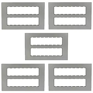 Anchor By Panasonic 66916SL Roma Urban Modular Polycarbonate 16M Square (Silver, Pack of 5)