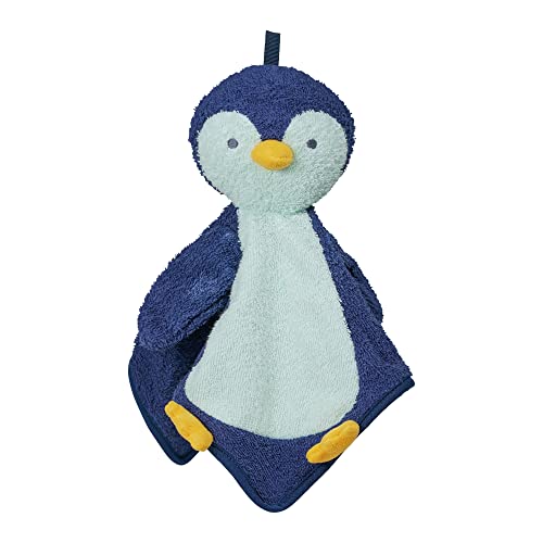 Image of Manhattan Toy Penny Penguin Scrub-a-Dubbie Bathtime Puppet Washcloth for Infants, Toddlers and Kids