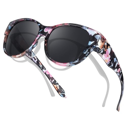 TJUTR Polarized Fit Over Sunglasses for Women, Trendy Sun Glasses Over Prescription Glasses UV400...