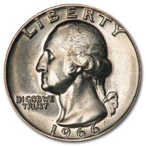 1966 SMS Washington Quarter Brilliant Uncirculated
