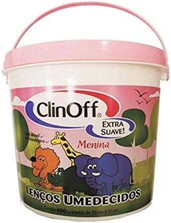 CLIN OFF Lenço Umedecido Balde Com 400 Unit Clin Off
