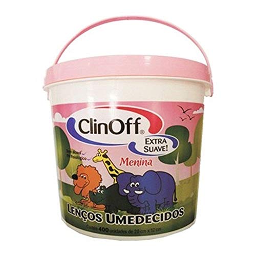 CLIN OFF Lenço Umedecido Balde Com 400 Unit Clin Off