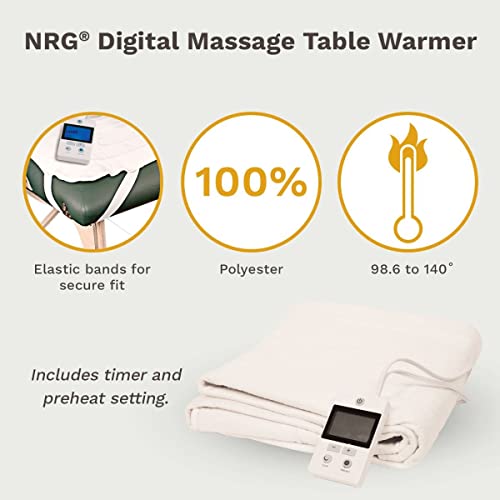 Nrg Massage Table Warmer Heating Pad - Adjustable Temperature Timer - Massage Table Heating Pad - Heated Massage Table Pad Massage Table Warmer Massage Therapy Pad - 30" X 73" #TOP1