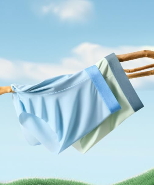 Men's Soft Ice Silky Boxer Briefs Lightweight Breathable Sexy Lingerie Shorts Seamless Trunk Underwear with Pouch4