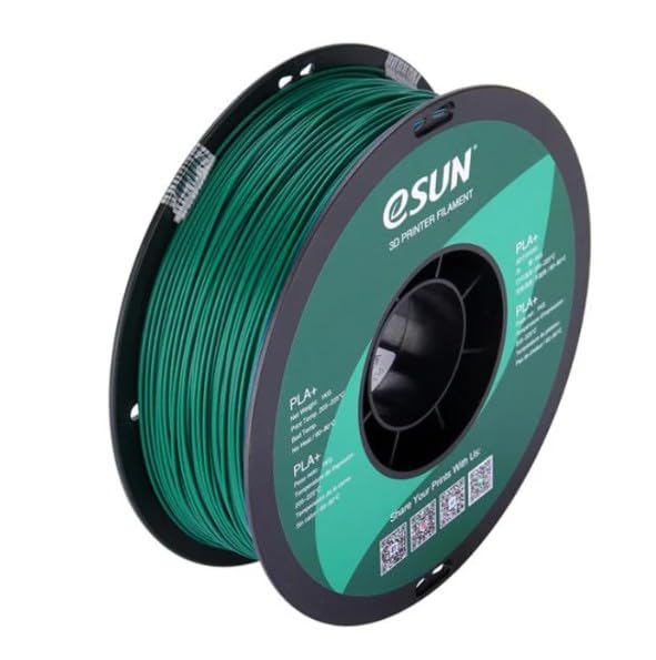 Image of eSUN PLA+ 3D Printing Filament 1.75mm High Speed Filament Speedy PLA Plus for Fast Printing, Dimensional Accuracy + /- 0.03mm, 1KG (2.2 LBS) Green