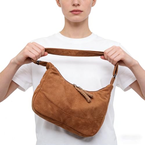 Bolsa de hombro para mujer estilo vegano ultraligera miniatura 3