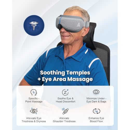 Image of BOB AND BRAD Eye Massager with Heat and Cooling, FSA Eligible HSA Birthday Gifts for Men Women Mom Husband, EyeOasis 3 Eye Massager for Migraines, Heated Eye Mask for Dry Eyes Relief Improve Sleep