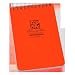 Rite In The Rain OR46 Weatherproof Top Spiral Notebook, 4" x 6" Orange Cover, Universal Pattern