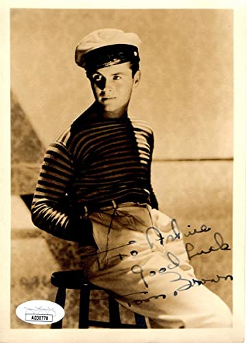 Tom Brown Signed Autographed 5X7 Vintage Photo Hollywood Actor JSA AD30778