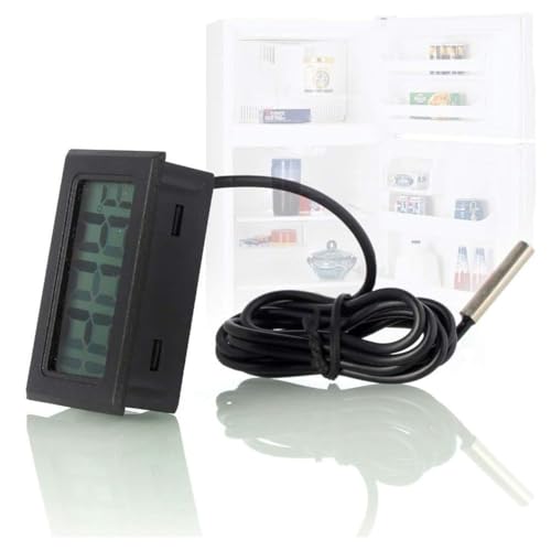5PCS Numérique LCD Réfrigérateur de réservoir de poisson Thermomètre Température de l'eau Thermome Waterproof Sonde