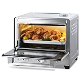 OSAMKO 6-in-1 Air Fryer Toaster Oven Combo, 12.7 QT Stainless Steel Air Fryer with Steam Infusion, Mild Steaming Convection Toaster Oven with Fast Preheat, Air Fry, Grill, Bake, Broil, Heat