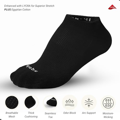 Unisex Performance Ankle Socks | Egyptian Cotton, Breathable & Cushioned | Moisture-Wicking & Odor-Resistant4