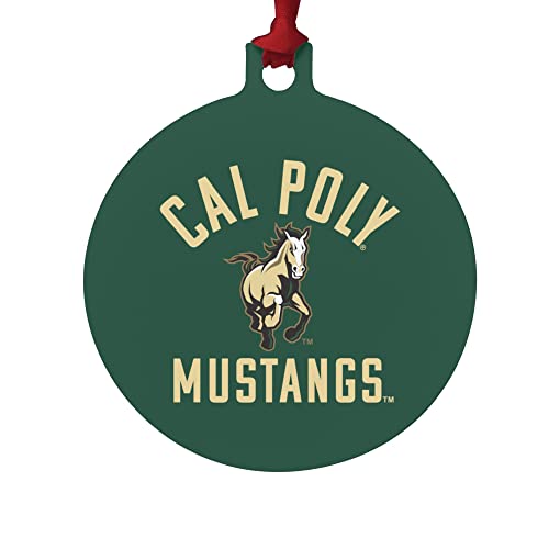 GRAPHICS & MORE Cal Poly Mustangs Logo Aluminum Holiday Christmas Tree Ornament - 3.0" (7.6 cm) x 3.37" (8.6 cm)