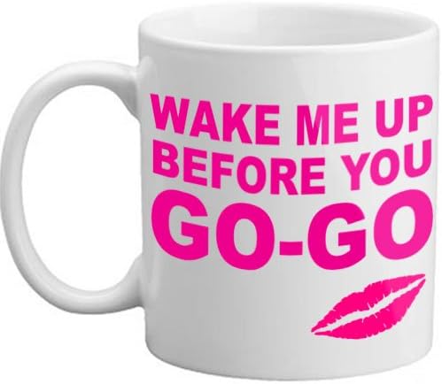 Freelogix Wake Me Up Before You Go Go Novelty Song Gift Lips Double Sided Mug