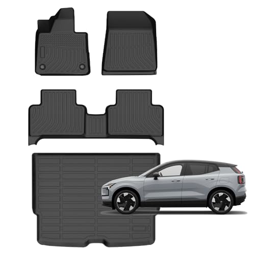 for Volvo EX30 Floor Mats 2025, All Weather Car Mats Cargo Liner Accessories