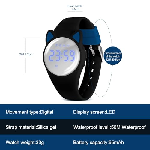Image of Kids Watches for Girls Boys Digital Sport Watch with Step Counter Pedometer Vibration Alarm Clock, No App Waterproof Fitness Tracker Kids Watch Boys Girls Teens Students Ages 5-16
