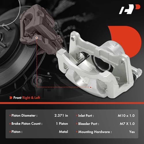 A-Premium Disc Brake Caliper Assembly with Bracket Compatible with Toyota Camry 2018-2023, RAV4 2019-2023, Avalon 2019-2022, Venza 2021-2023 & Lexus ES350 ES300h 2019-2023, ES250 - Front Side by A-Premium - Used condition - Image 2